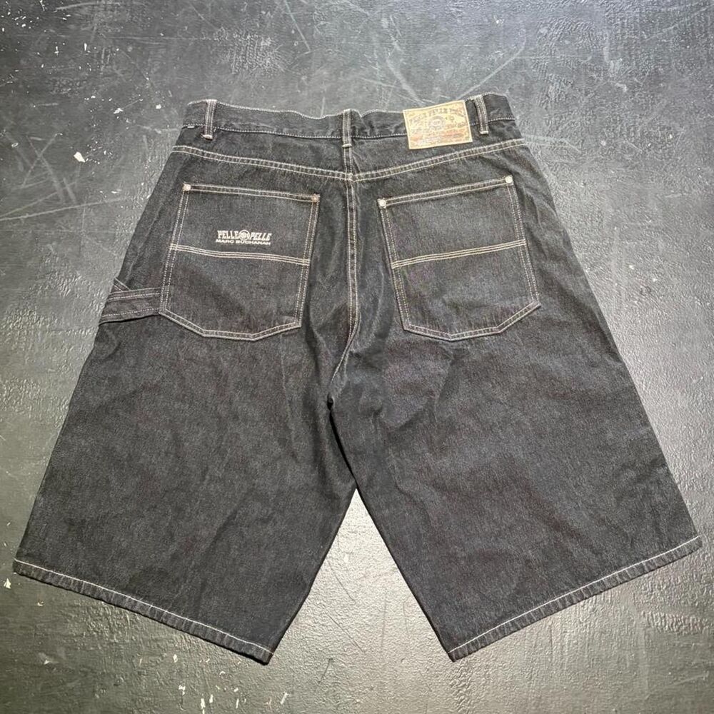 Pelle-pelle Men's Black and Grey Shorts